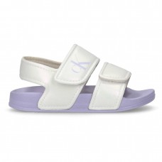 CALVIN KLEIN πέδιλο θαλάσσης V1A2-82063-1601100 λευκό ιριδίζον